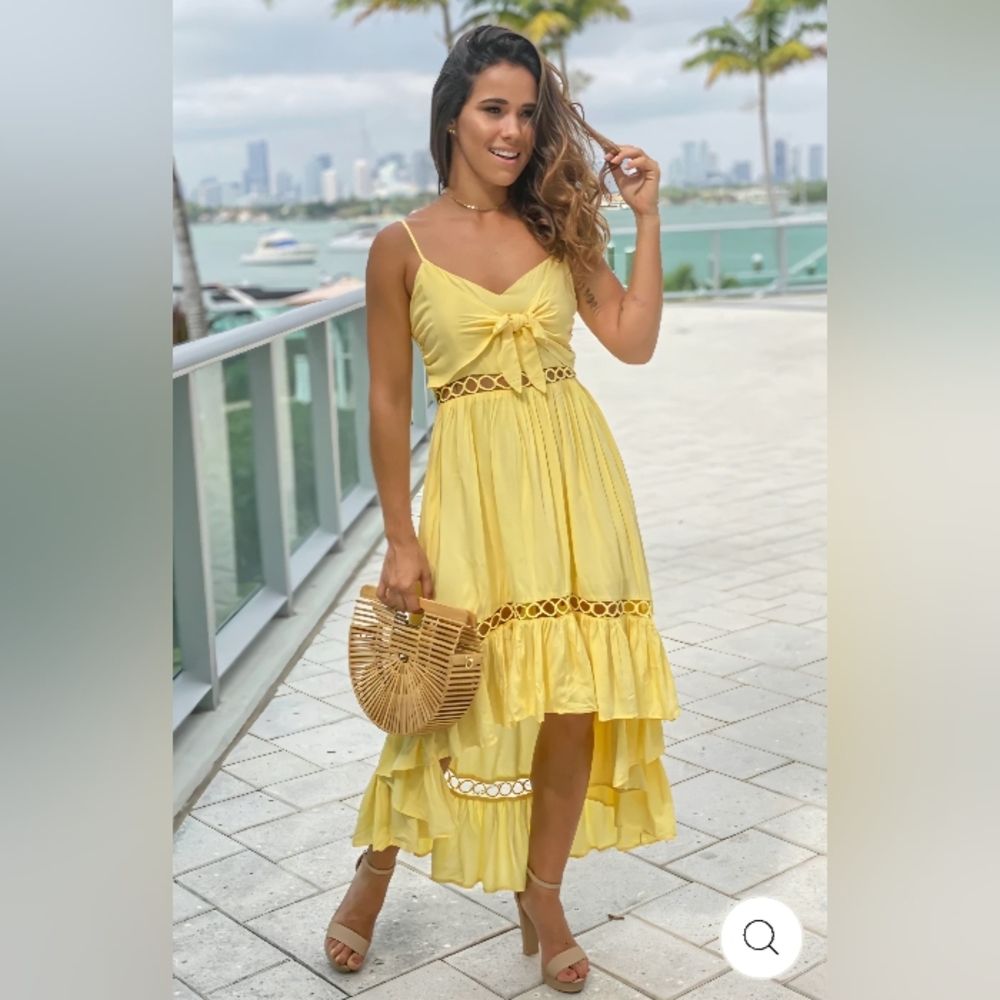Yellow High Low Dress